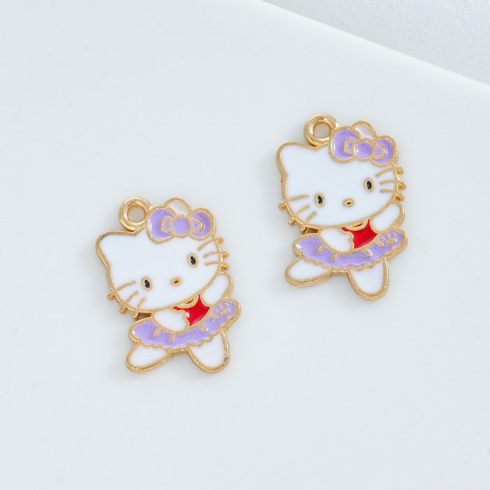 Wholesale 10 pcs Cartoon-style enamel alloy DIY charms