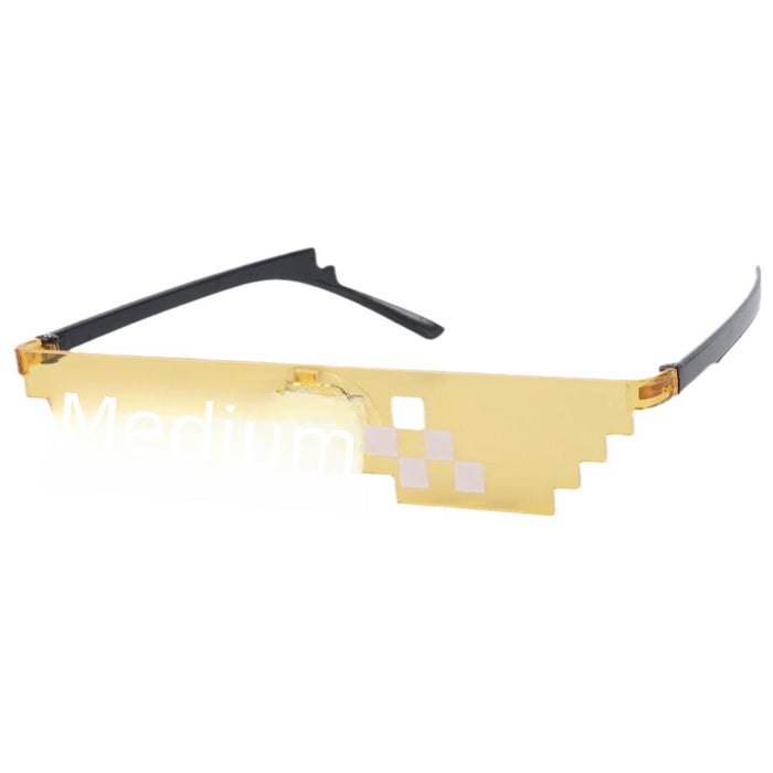 Wholesale Mosaic Glasses Personalized Pixel Sunglasses Double Row Mosaic Glasses