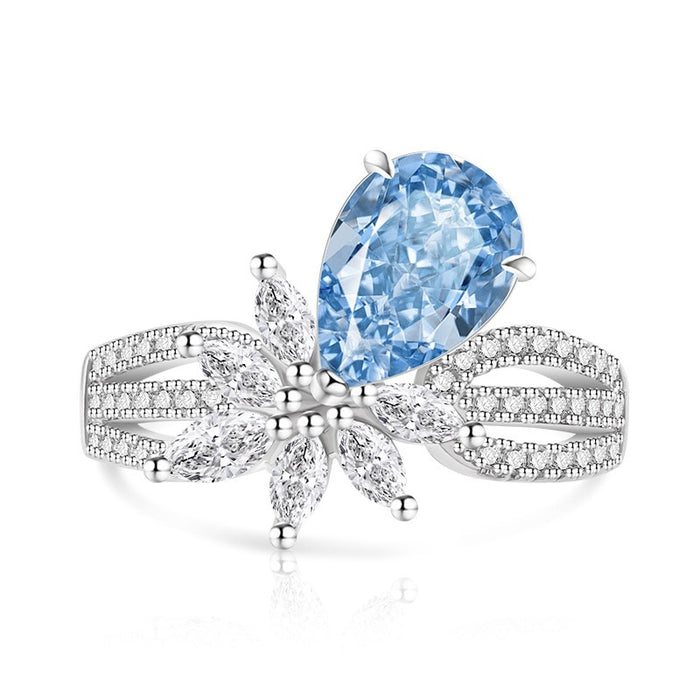 Wholesale Geometric Ice Flower Cut Ring  Real Gold Electroplated Fashion Jewelry Accessory for Boutique Resale