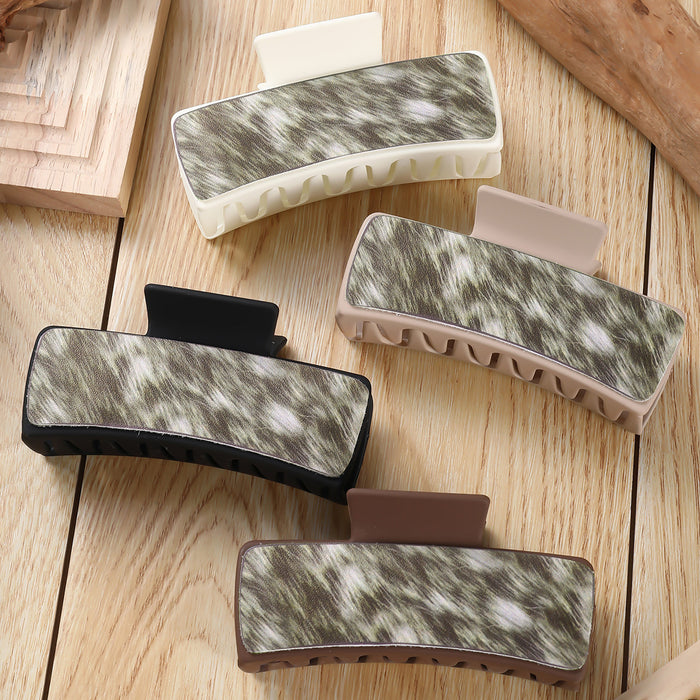 Wholesale stone pattern large square Hair Clip