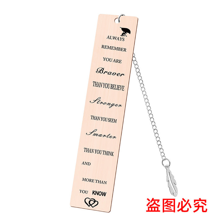 Wholesale Stainless Steel Teacher's Day Bookmark JDC-BM-GangG001