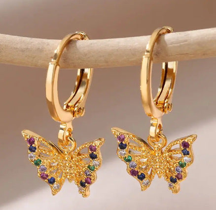 Wholesale Retro French High-end Pearl 18K Gold Earrings