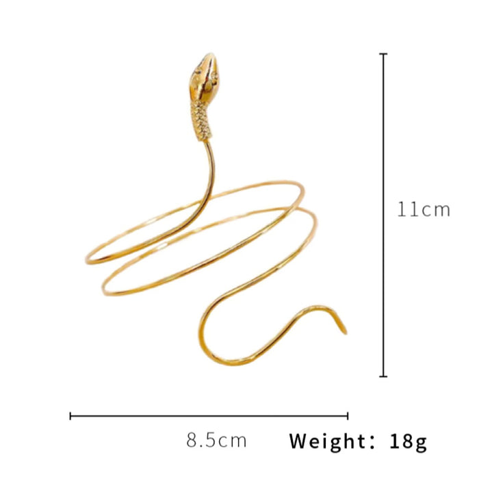 Wholesale Exaggerated Serpentine Bracelet Retro Fashion Twisted Wrapped Alloy Animal Arm Ring Personalized Sleeve Hoop