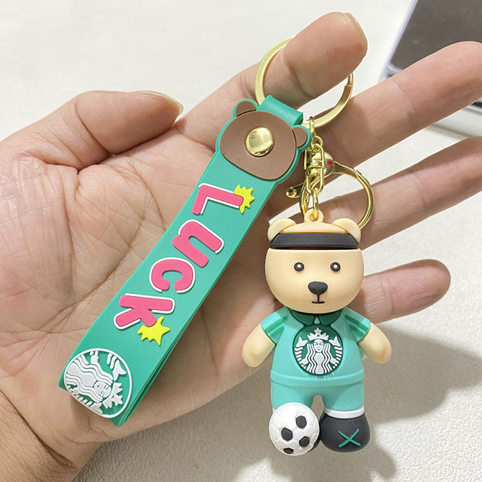Wholesale Bear Fitness Keychain Bag Pendant Doll