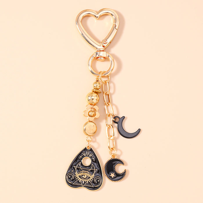 Wholesale Creative diamond-encrusted heart-shaped metal keychain