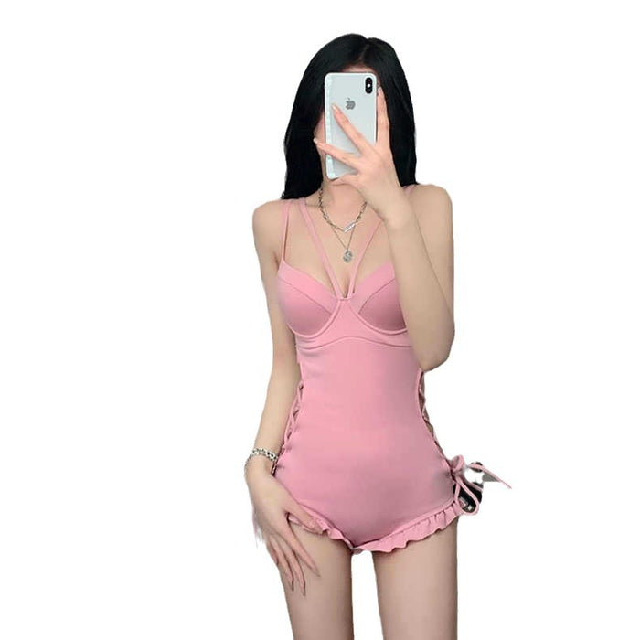 Wholesale Swimsuit one-piece two-piece set with long sleeves and sun protection steel support