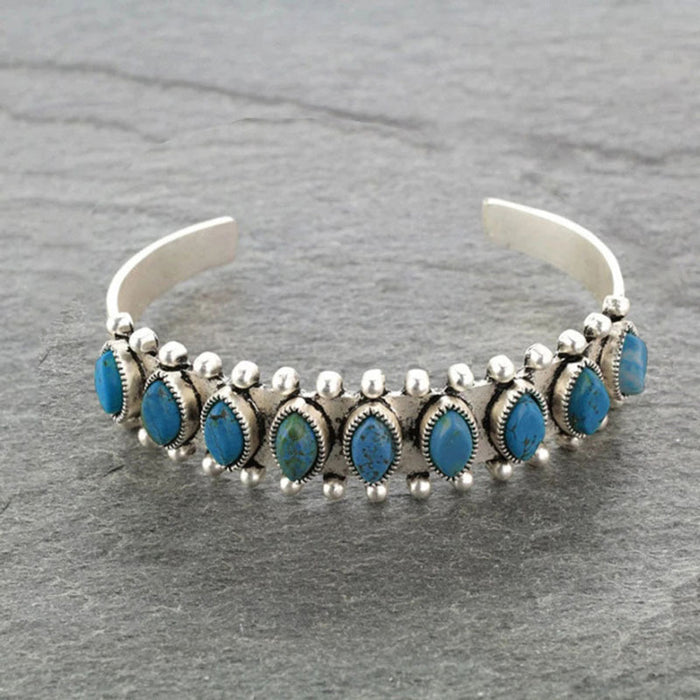 Wholesale Turquoise Open Bracelet Vintage Pattern Bracelet Bracelet Bracelet
