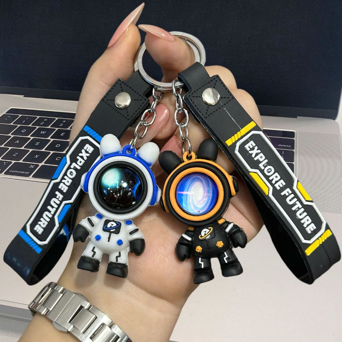 Wholesale Cartoon Star Rabbit Astronaut Keychain Couple Gift Bag Hanging Jewelry Creative Car Key Chain Pendant