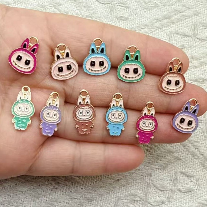 Wholesale 10pcs Alloy Oil Drip DIY Earrings,  Keychains,  Necklaces Pendant