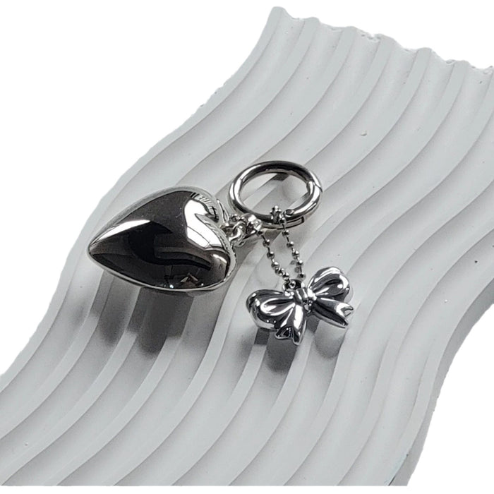 Wholesale Silver Love Bow Chain Pendant Keychain Bag Hanger Decoration