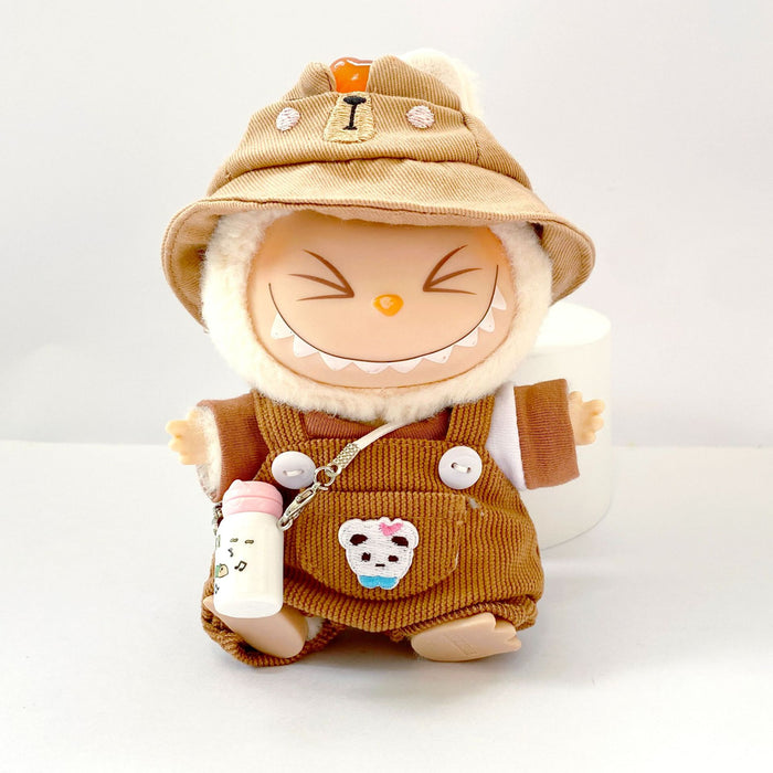 Wholesale Pendant Sitting Party Blind Box Baby Clothes Cartoon Panda Bear Overalls Set Clothes