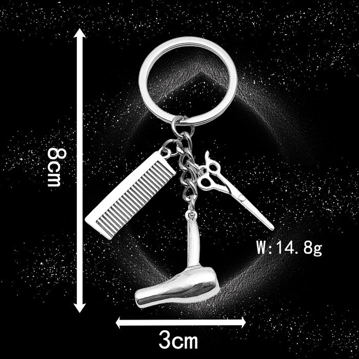 Wholesale Antique silver enamel metal keychain