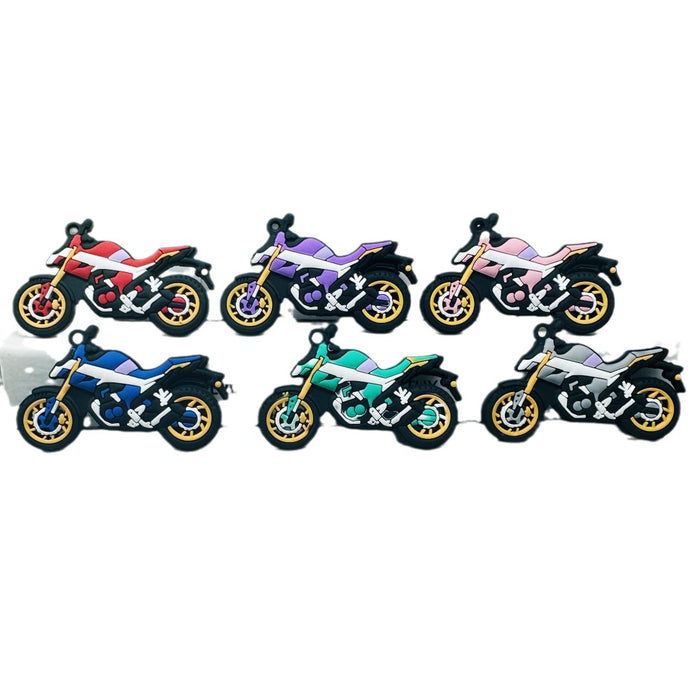 Wholesale Cartoon motorcycle keychain, chain ring, creative ornament decoration