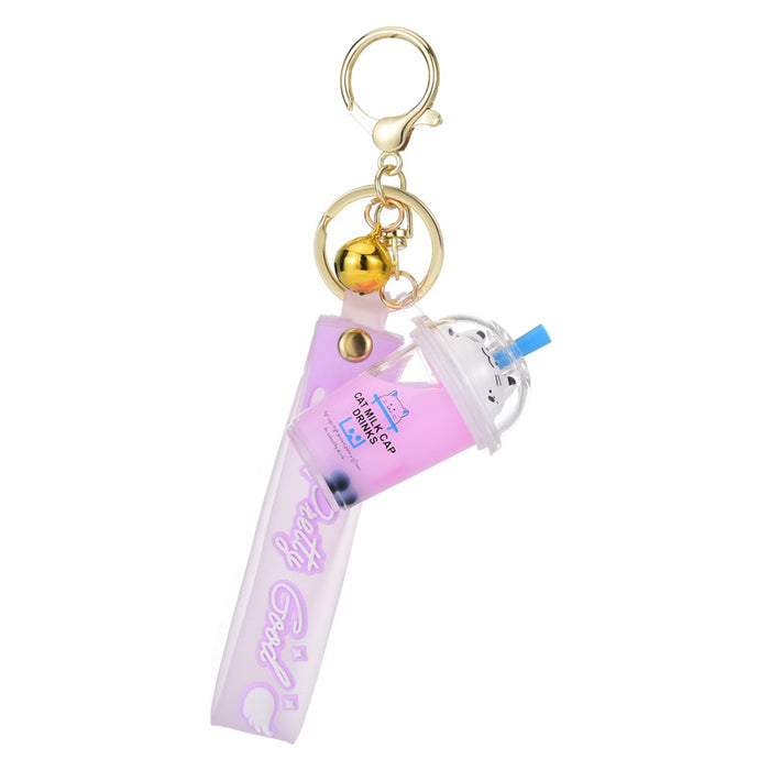 Wholesale Cat Keychain &  Milk Tea Cup Keychain