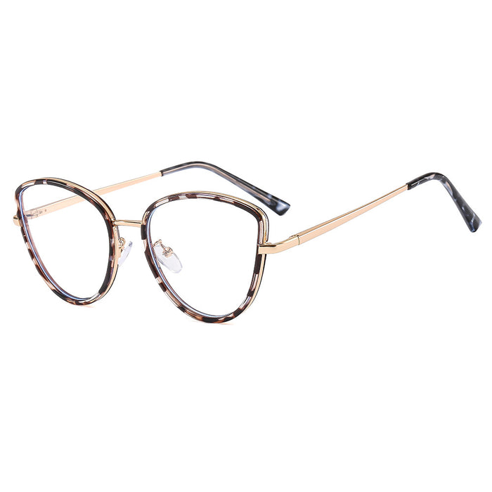 Wholesale Metal Ring Retro Art Check in Photography Fashion Personality Unlimited Anti Blue Light Glasses