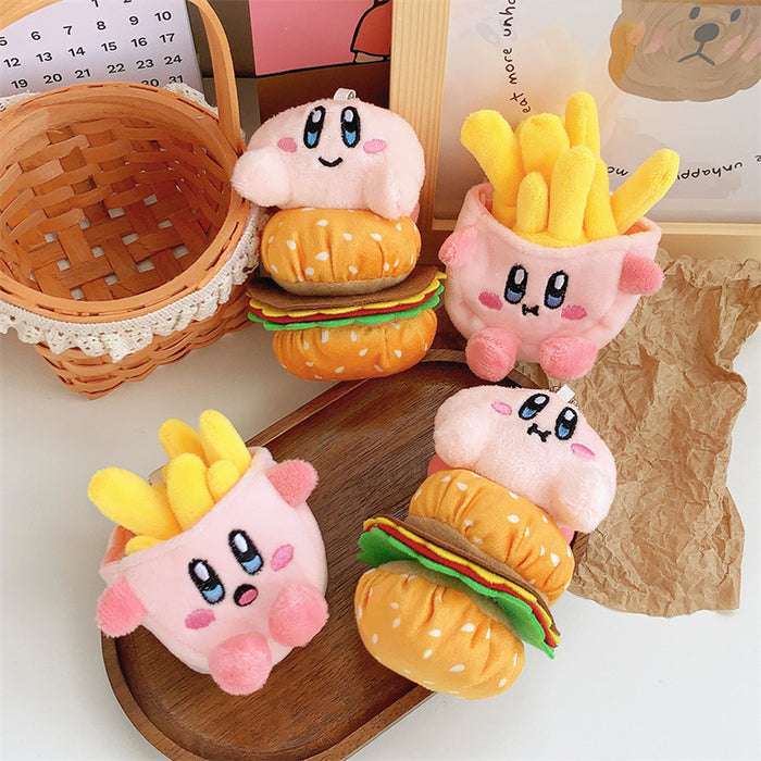 Wholesale Fries Hamburger Plush Doll Pendant Girl's Heart Doll Bag Pendant