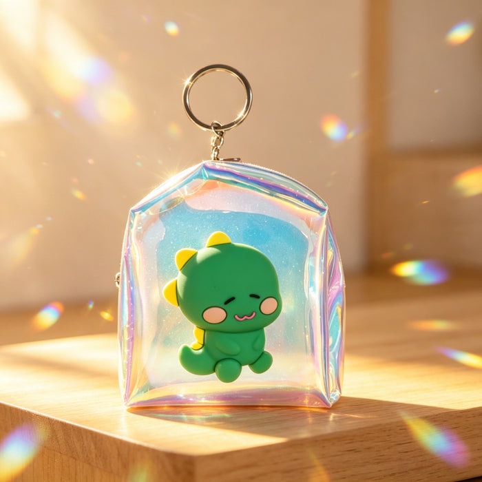 Wholesale Cartoon Animal Transparent PVC Backpack Coin Purse Cute Small Wallet