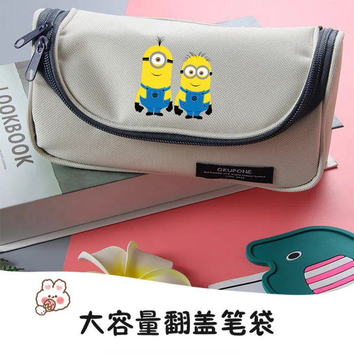 Wholesale Cartoon Print Pencil Case Cute Flip Cover Pencil Case JDC-PB-Qiqiang001