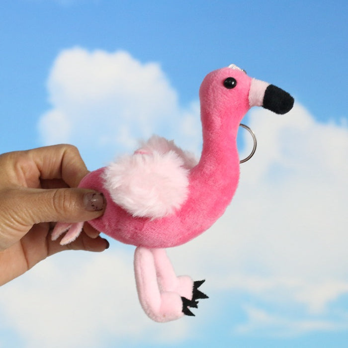 Wholesale Cute Flamingo Plush Toy Pendant Cartoon Doll Bag Ornaments