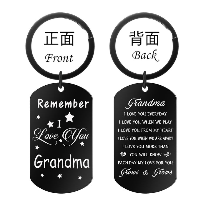 Wholesale Stainless steel keychain commemorative gift engraved keychain pendant