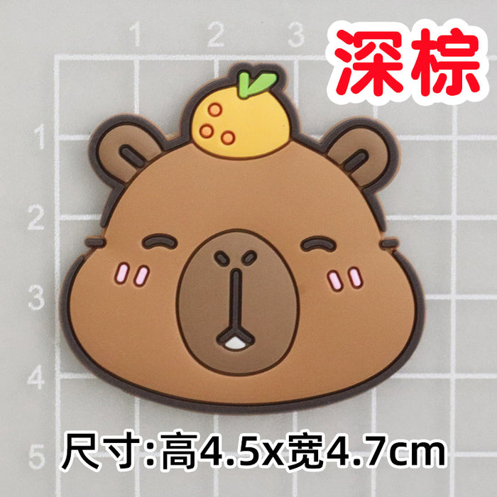Wholesale 10pcs Cartoon Card Capybara Mobile Phone Case Water Cup Shoes iPad Shell Accessories Decoration Patch