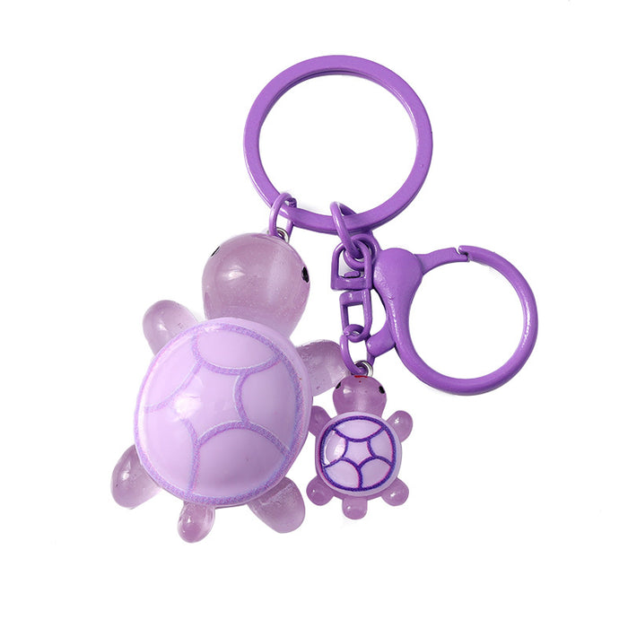 Wholesale Cute cartoon resin turtle keychains