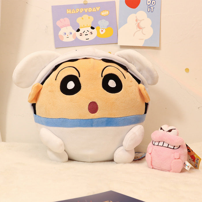 Wholesale Cute cartoon with hood transformed into plush toy
