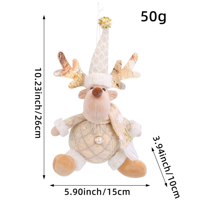 Wholesale  Snowman Doll Christmas Tree Pendant Christmas Elk Doll Window Scene Decoration Doll