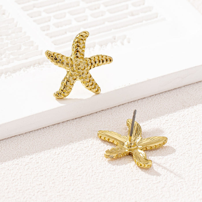 Wholesale Starfish Earrings for Women Simple Niche Stud Versatile Commuter High-End Earrings