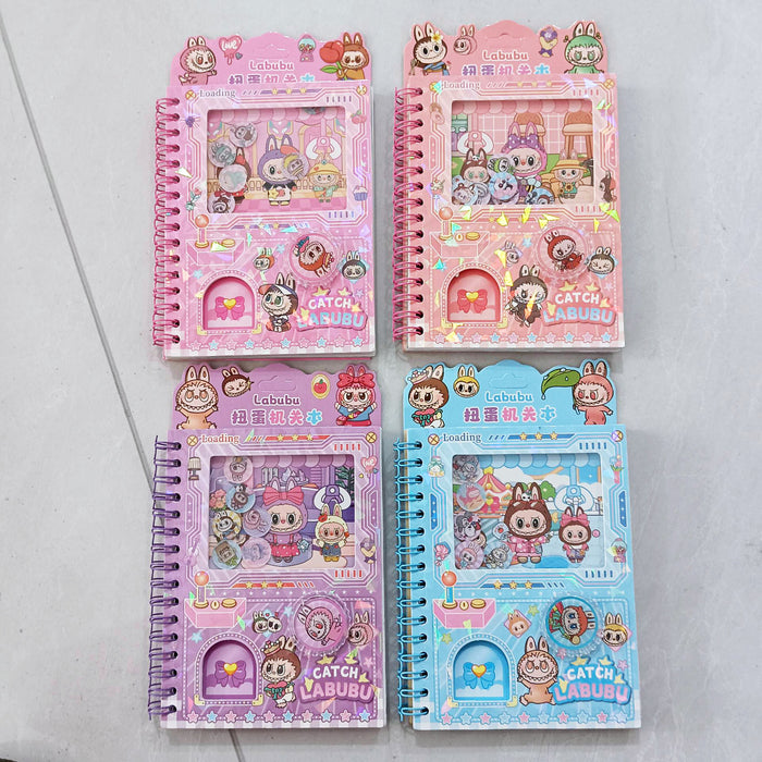Wholesale Creative cartoon capsule toy-style spiral notebook with stickers