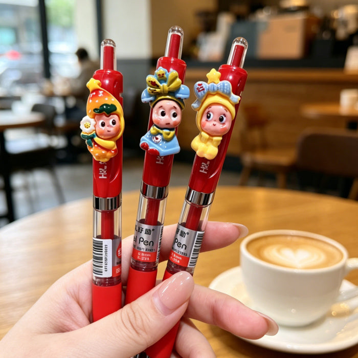 Wholesale Plastic Retractable Gel Pen with Star Pattern for Teachers and Students