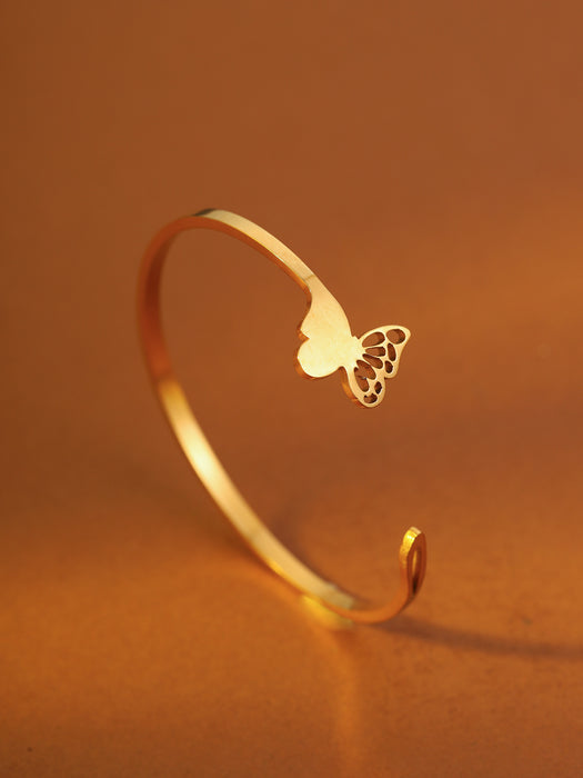 Wholes alecross bracelet  elegant butterfly accessory  stainless steel   heart-shaped bangle