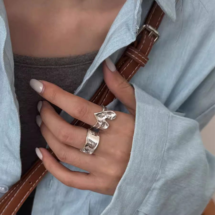 Wholesale Love ring, personalized index finger ring, simple, high-end and versatile