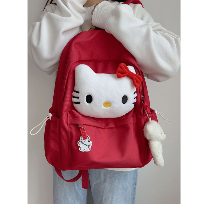 Wholesale Schoolbag Female College Students Cute Cartoon Cat High School Students Large Capacity Backpack Campus Backpack