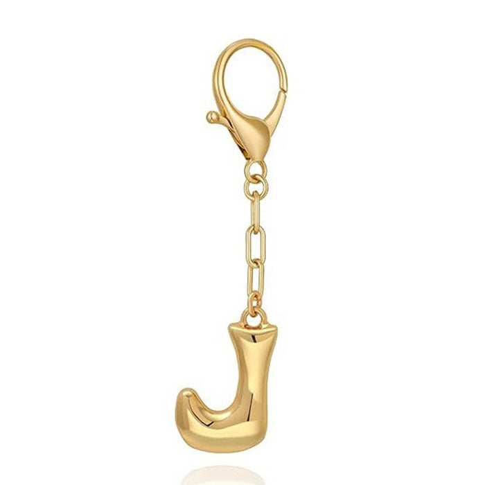Wholesale 26 Bubble Letter Metal English Letter Keychain