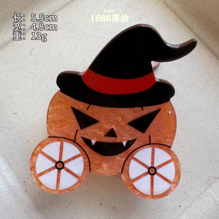 Wholesale  Cartoon Hair Claw Clips Pumpkin Skull Ghost Design Party Hair Accessory