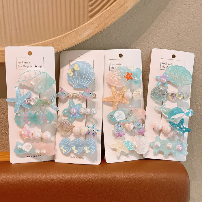 Wholesale Children' s Starfish Shell Duckbill Clip Children' s Hair Clips