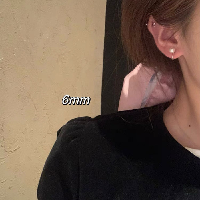 Wholesale Pearl earrings, silver needles, ear clips