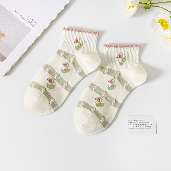 Wholesale Ship socks, combed cotton short tube socks