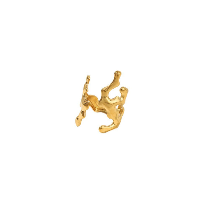Wholesale Ocean Series Fresh Coral Open Stainless Steel Ring