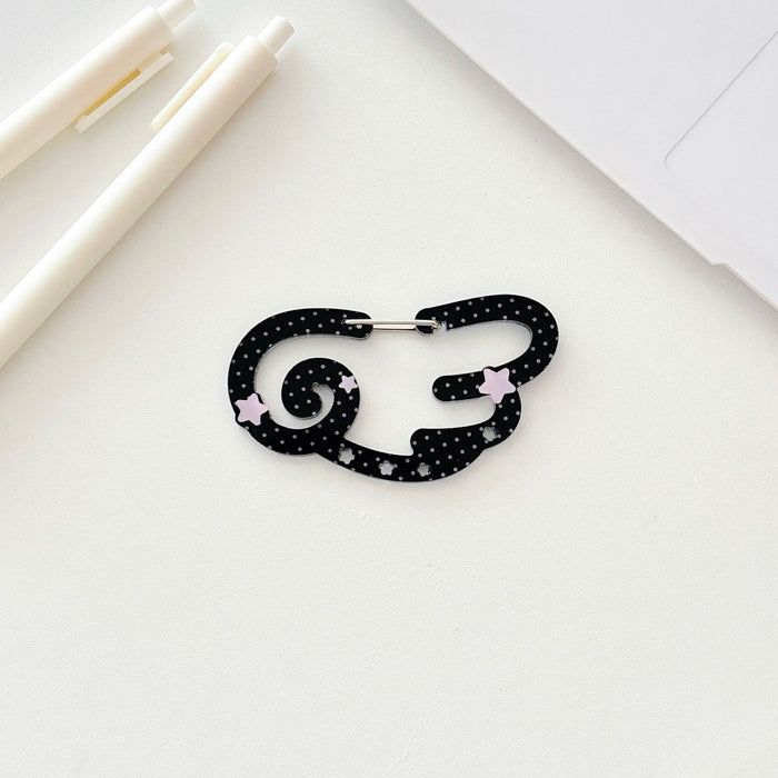 Wholesale Original Wave Point Wings Star Mountaineering Buckle Acrylic Pendant Keychain Bag Hanging Decorative Buckle