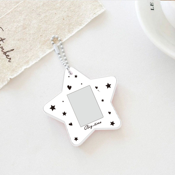 Wholesale Star Hard Card Holder for Students Photo Decoration Key Chain Pendant Card Holder