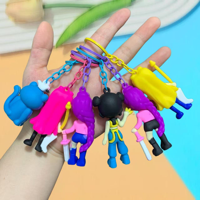 Wholesale KPOP Doll Car Keychain Bag Pendant Soft Rubber