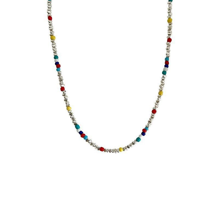 Wholesale Double layered bead necklace with light luxury and niche collarbone