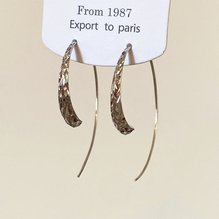 Wholesale Frosted Heart Two-Way Earrings