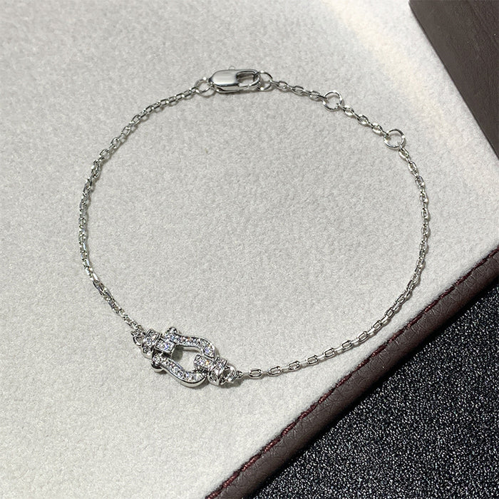 Wholesale Full diamond bracelet for women, plated with diamonds, fashionable and luxurious collarbone chain