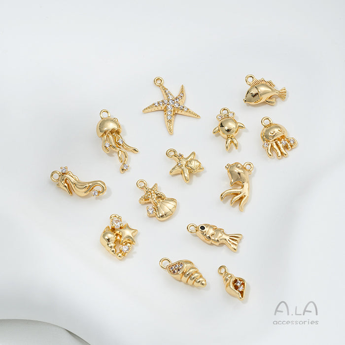 Wholesale Gold pendant, handmade bracelet, ear jewelry, pendant accessories