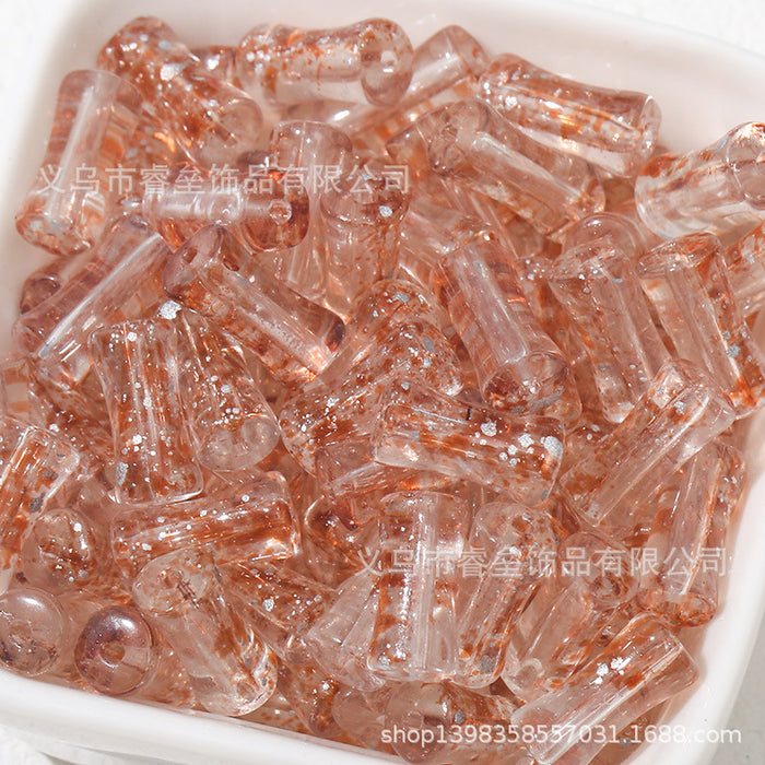 Wholesale 50pcs Bamboo Joint Glass Loose Beads 6mm