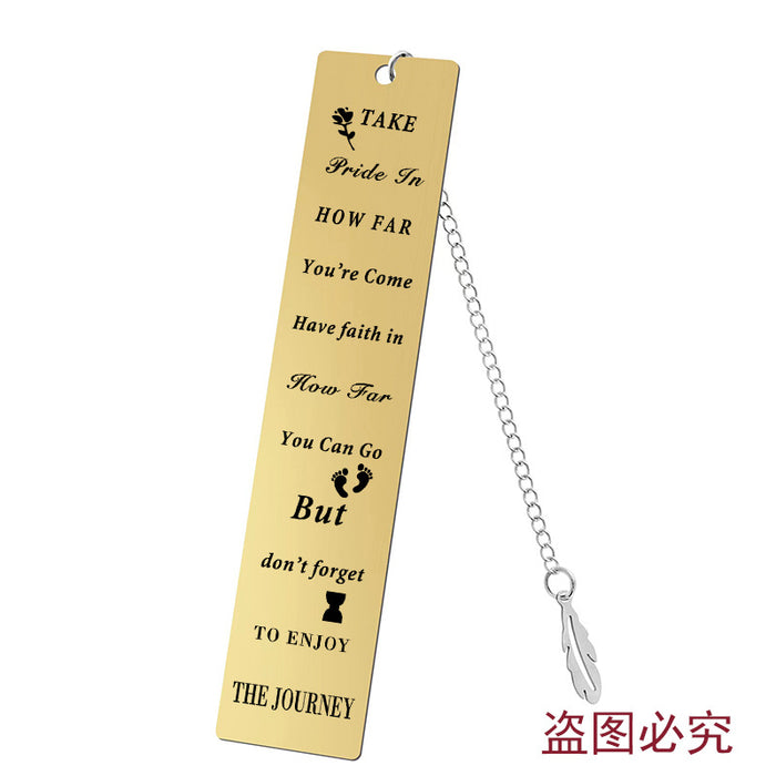 Wholesale Stainless Steel Teacher's Day Bookmark JDC-BM-GangG001