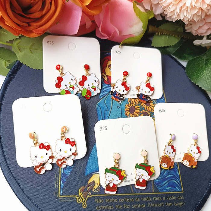 Wholesale Cute Cartoon Alloy Earrings JDC-ES-Xiaox004